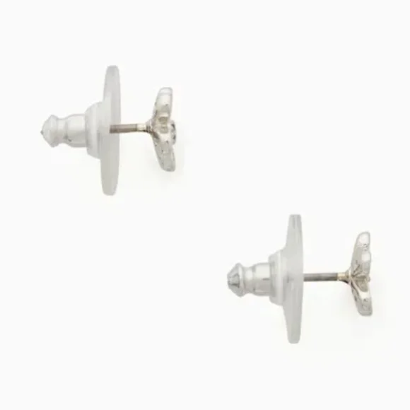♠️ Kate Spade ♠️️ Gleaming Clear Gardenia Flower Studs - Picture 6 of 9